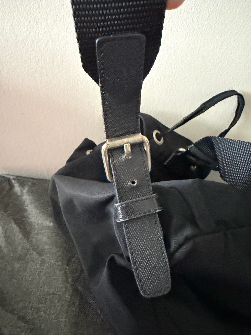 Prada Black Nylon Drawstring Mini Backpack - Picture 7 of 10
